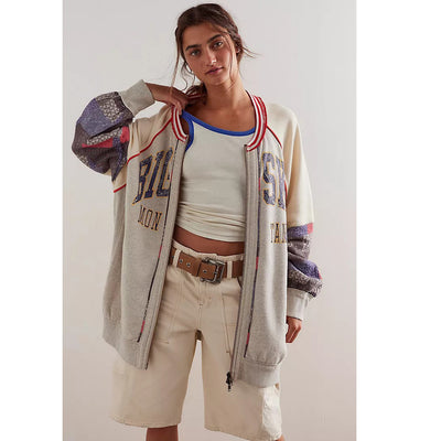 Free People We The Free Stars+Stripes Bomber Jacket Top