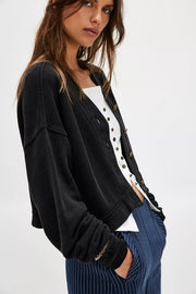 Free People Grace Cardi Sweatshirt Top