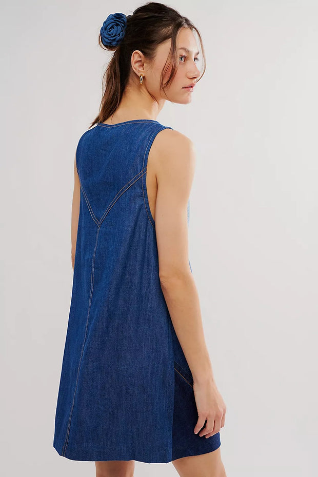 Free People Patches Of Denim Short Dress