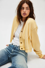 Free People Grace Cardi Sweatshirt Top