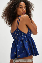 Free People Intimately Out Of Town Embroidered Cami Tank Top