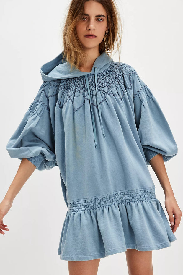 Free People Marty Smocked Mini Dress