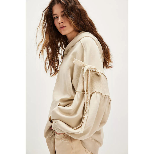 Free People Bow Girl Sweatshirt Hoodie Jacket Top