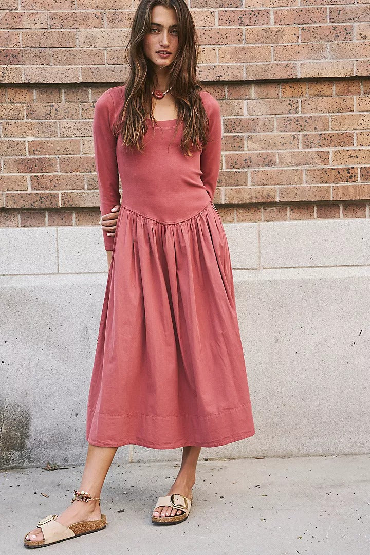 Free People Free-est Fp Beach Aelia Drop-Waist Midi Dress