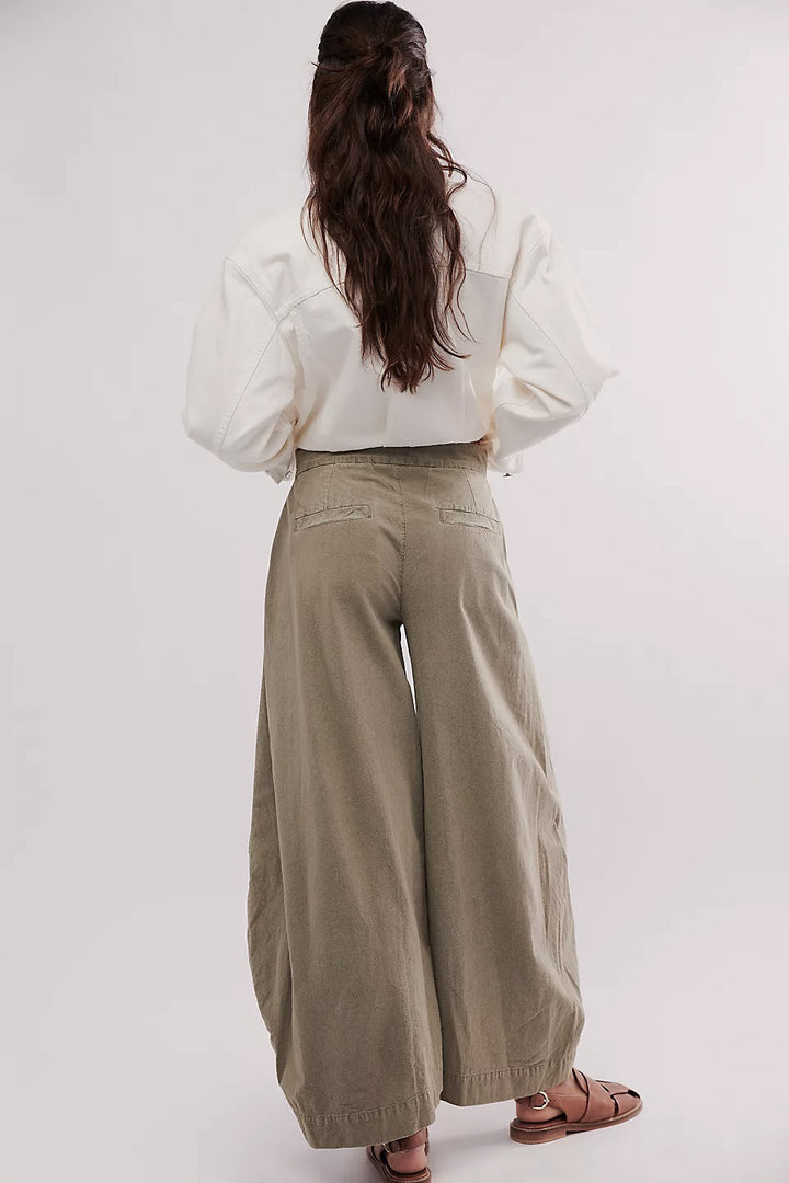 Free People Tegan Washed Barrel Trousers Pants