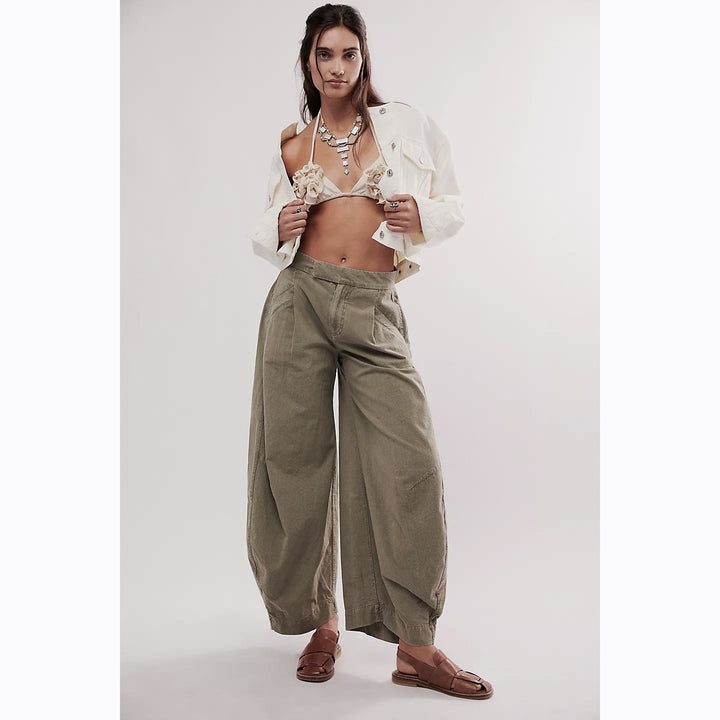 Free People Tegan Washed Barrel Trousers Pants