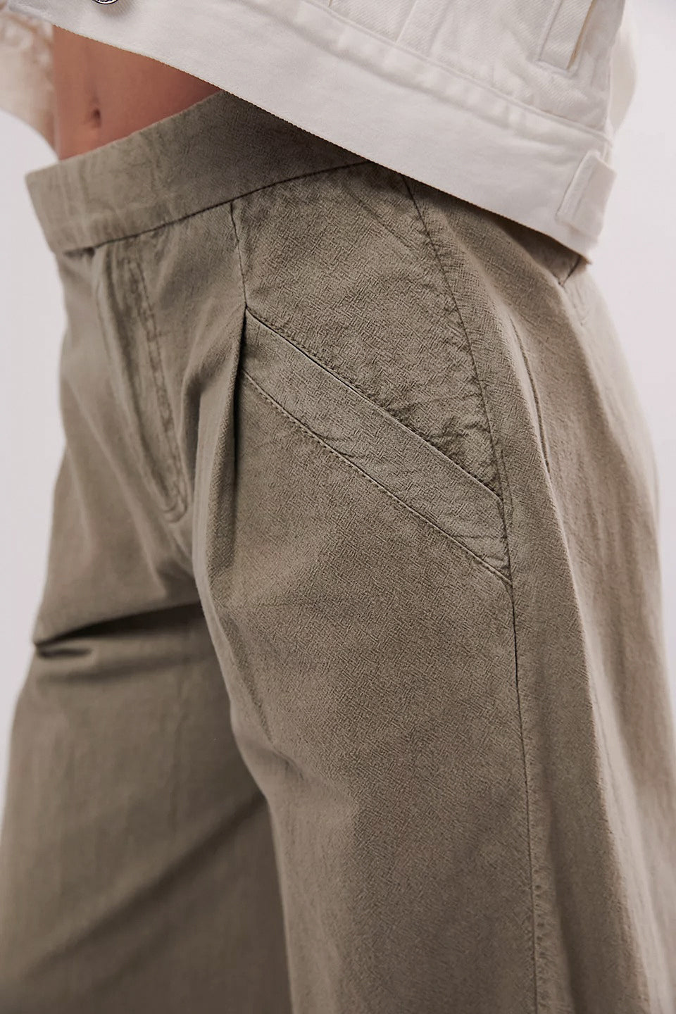 Free People Tegan Washed Barrel Trousers Pants