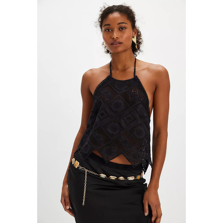 Free People Hankie Halter Tank Top