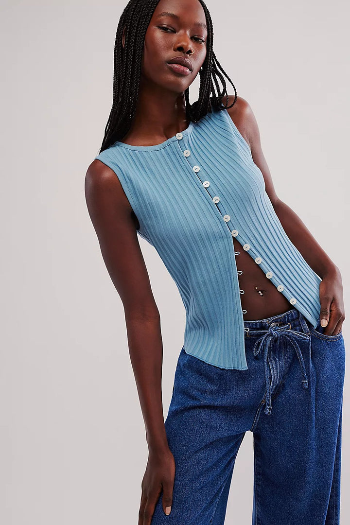 Free People Tilly Vest Blouse Top