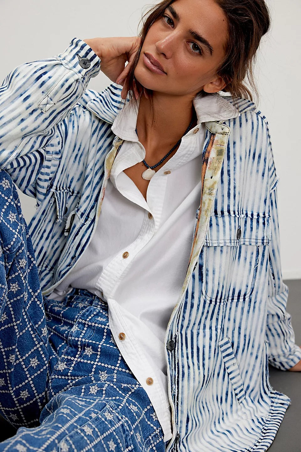 Free People We The Free Spring Shore Heavyweight Sweatshirt Top