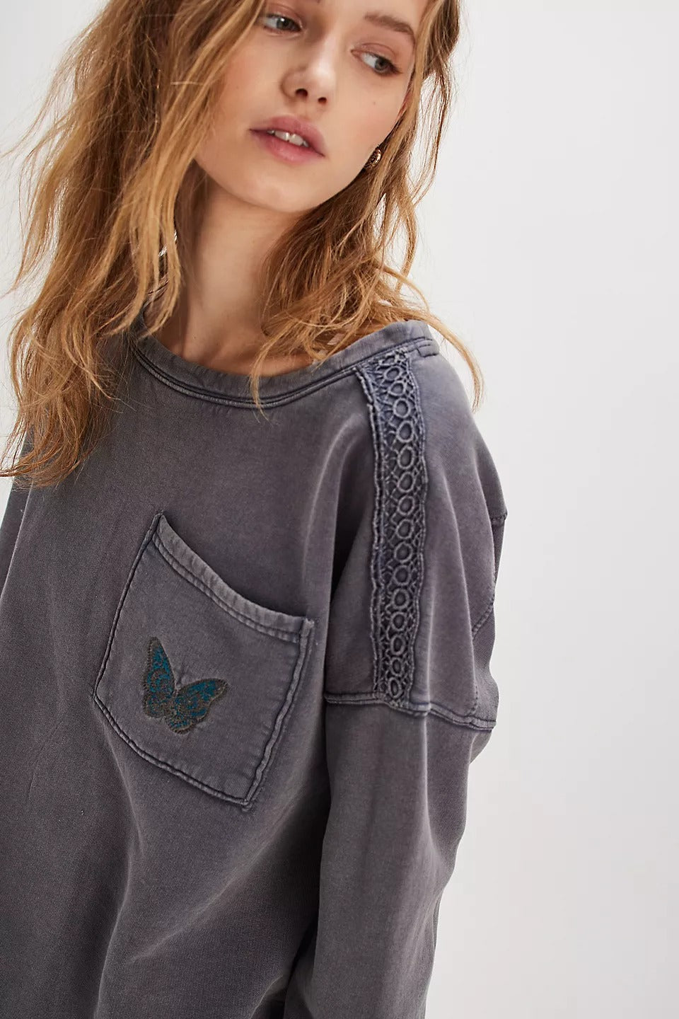 Free People Golden Hour Sweatshirt Top