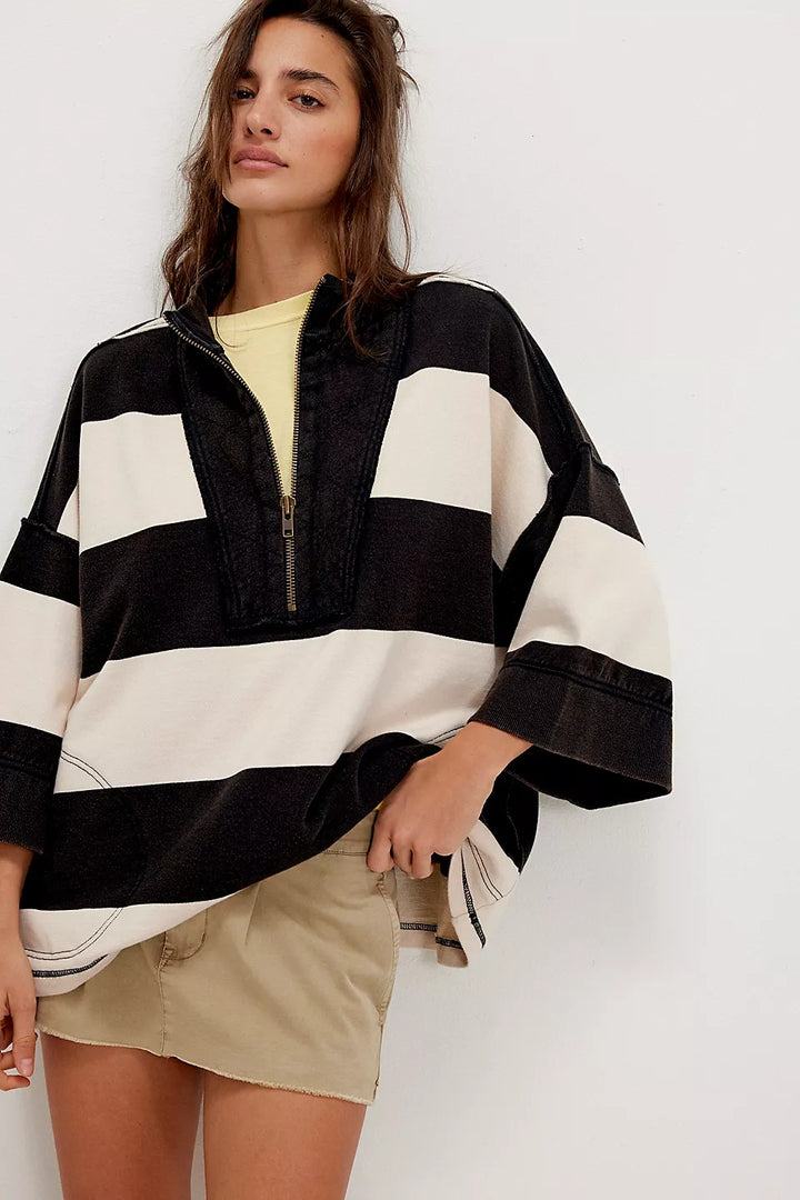 Free People We The Free Seaside Funnel Pullover Top