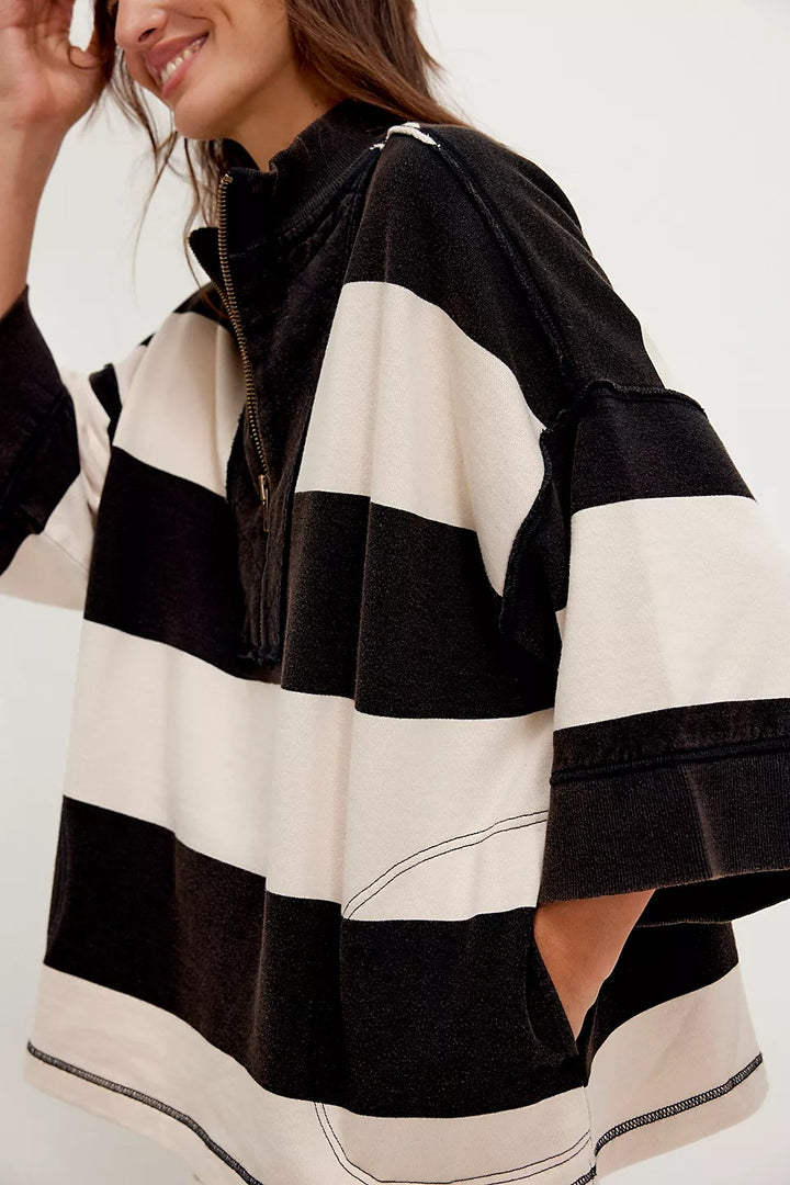 Free People We The Free Seaside Funnel Pullover Top