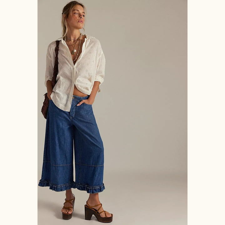 Free People We The Free Love Me Not Bloomer Jeans Pants