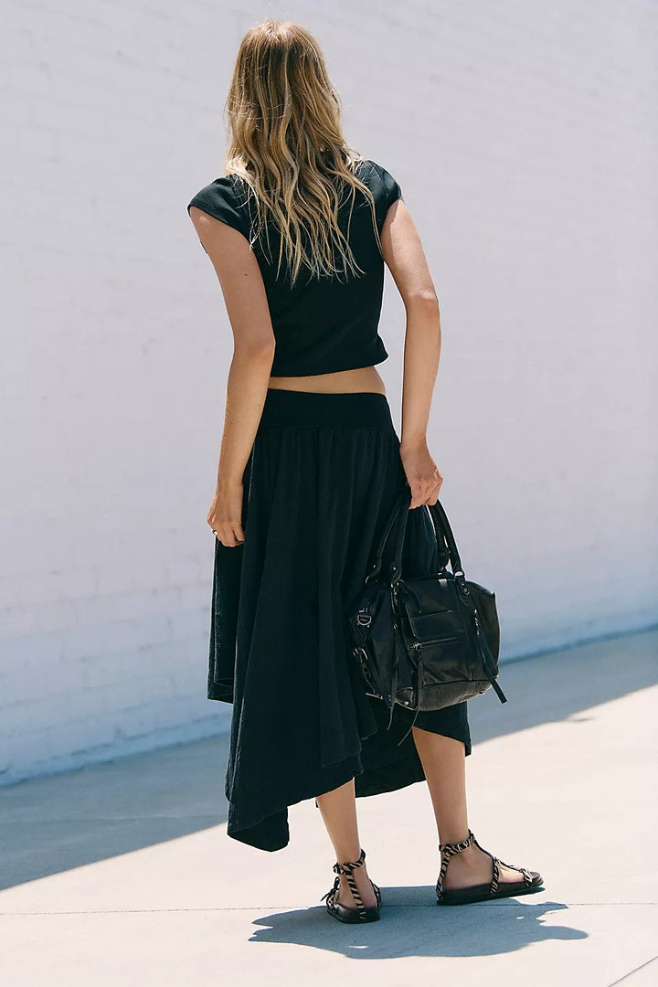 Free People Free-Est Annette Baby Tee Midi Skirt