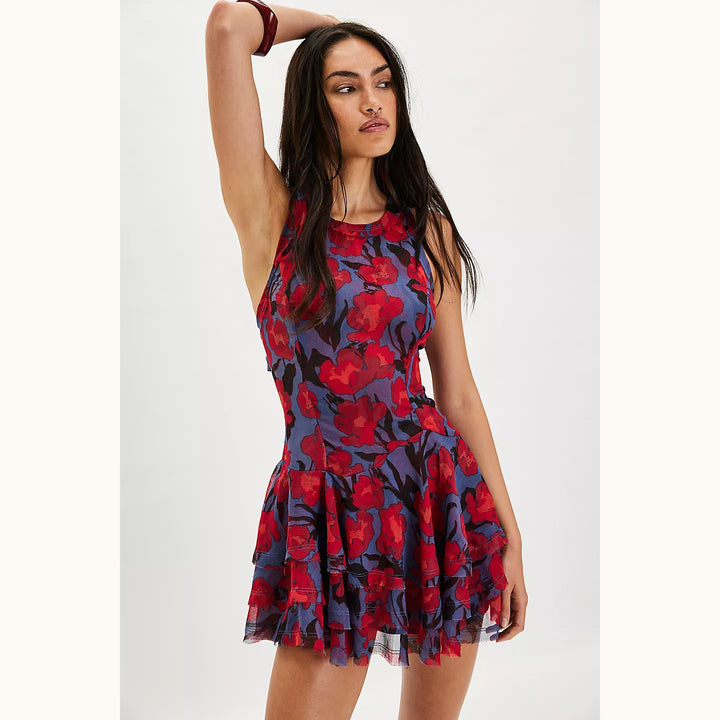 Free People Raven Printed Mini Dress