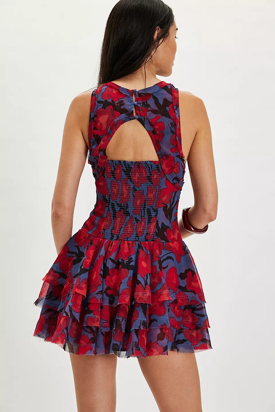 Free People Raven Printed Mini Dress