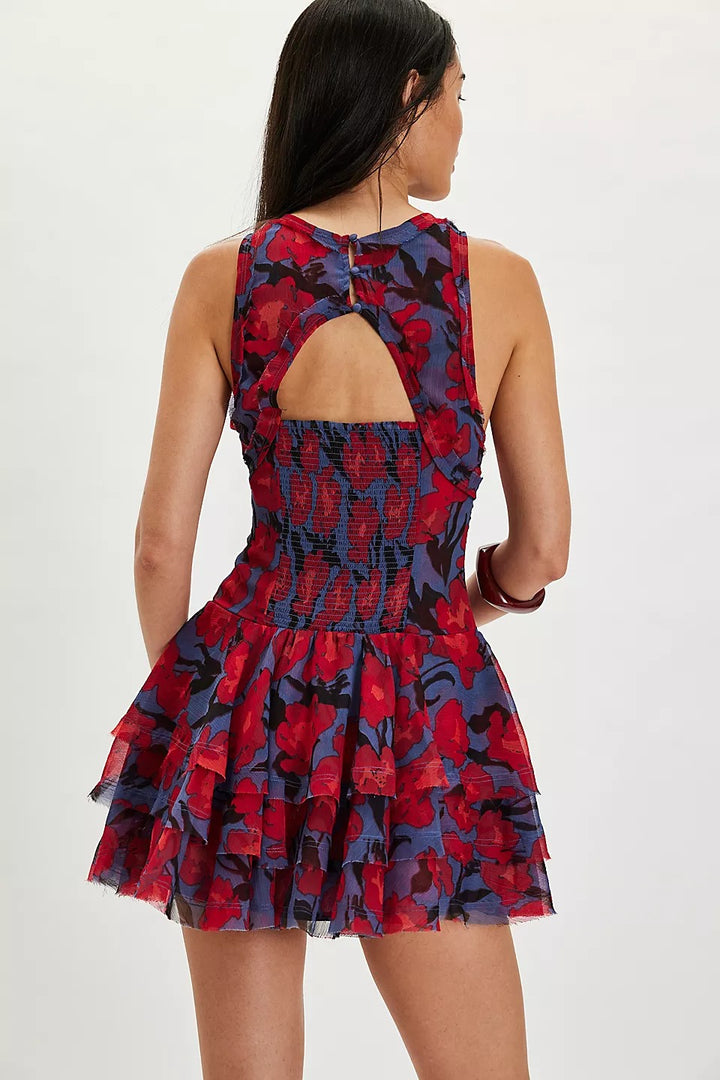 Free People Raven Printed Mini Dress