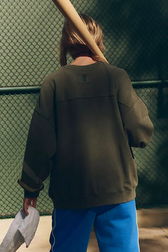 Free People FP Movement All Star Buti Logo Pullover Sweatshirt Top