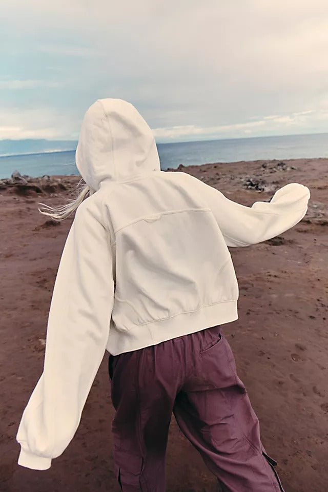 Free People FP Movement Side Line Zip Hoodie jacket Top