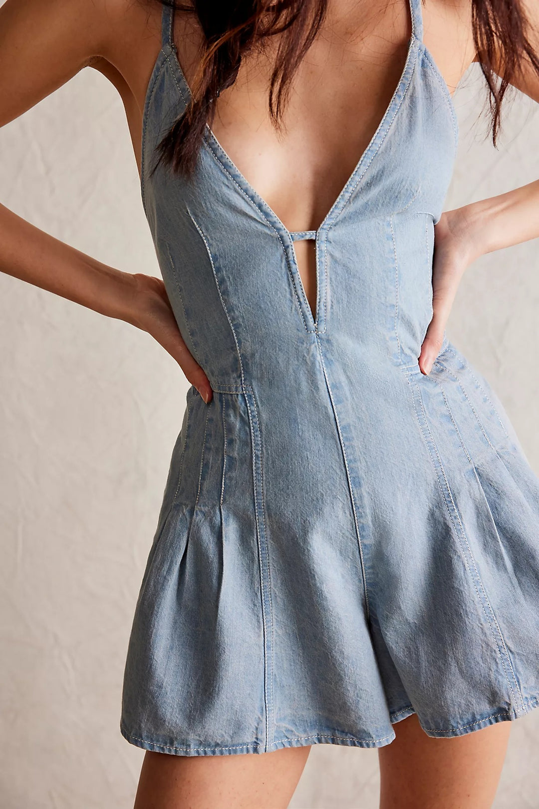 Free People We The Free Nostalgia Ultra-Shortalls Romper