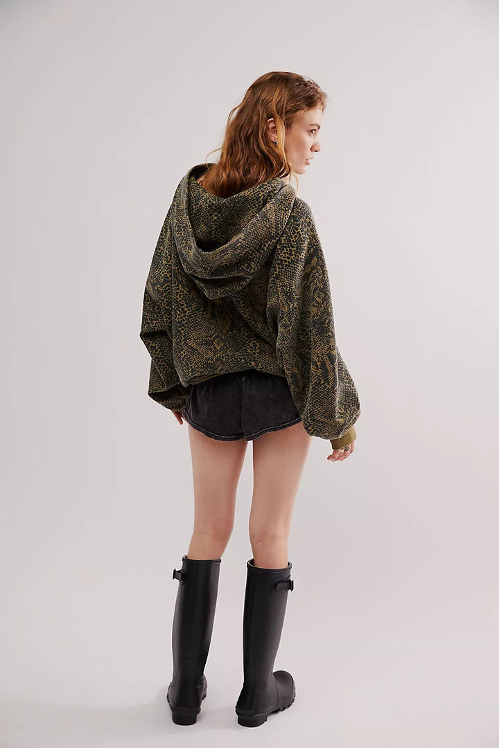 Free People We The Free It's A Vibe Print Hoodie Top