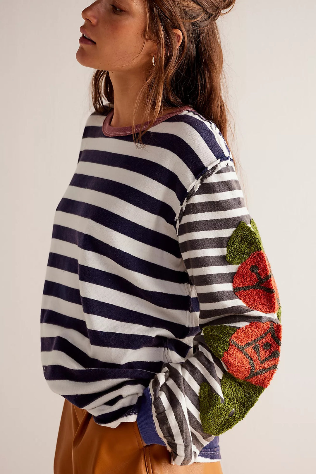 Free People We The Free Rose Stem Tee Tunic Top