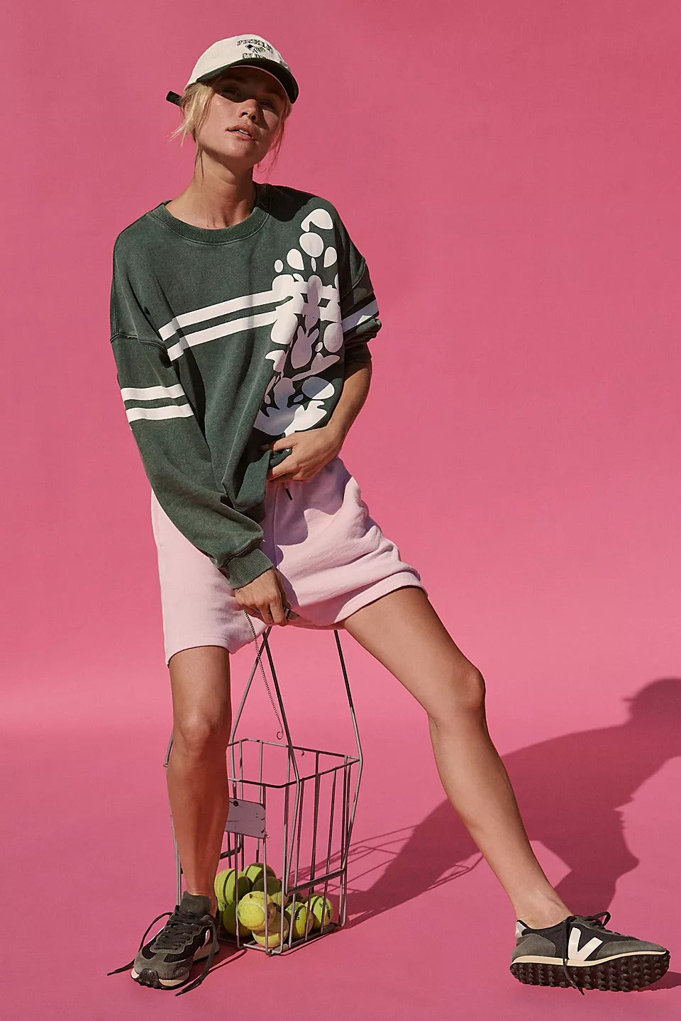 Free People FP Movement All Star Buti Logo Pullover Sweatshirt Top