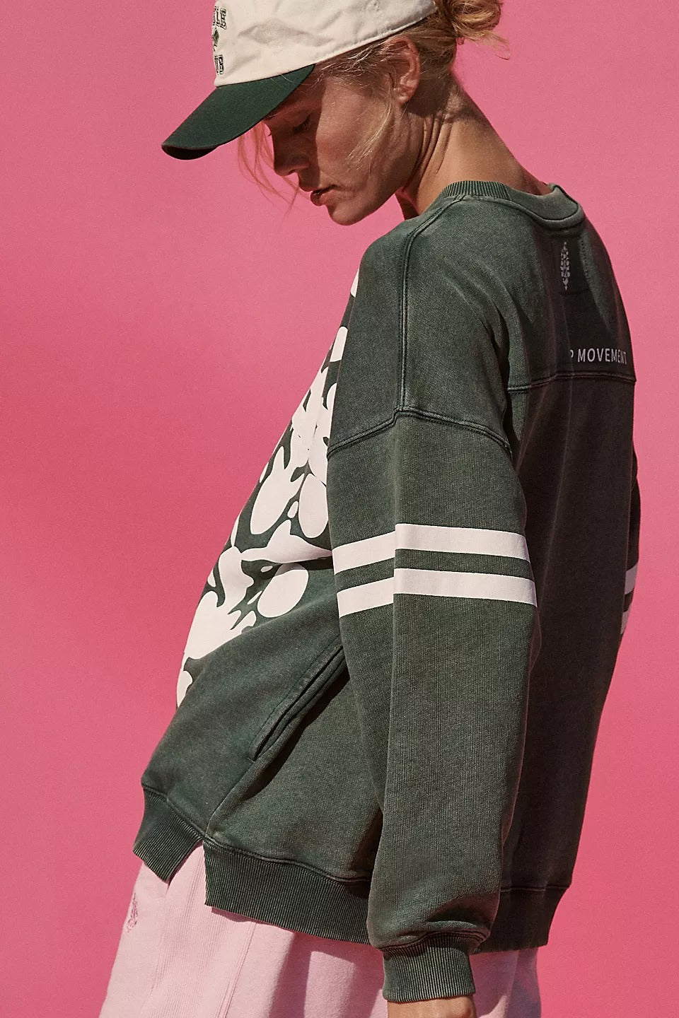 Free People FP Movement All Star Buti Logo Pullover Sweatshirt Top