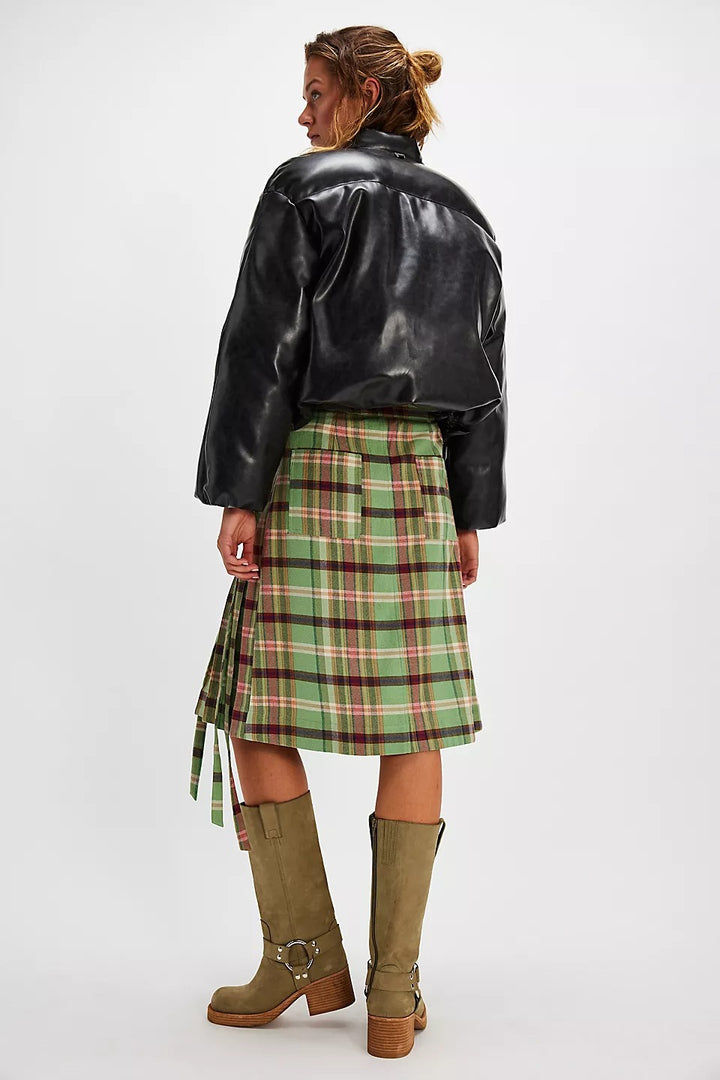 Damson Madder Kat Kilt Wrap Mini Skirt