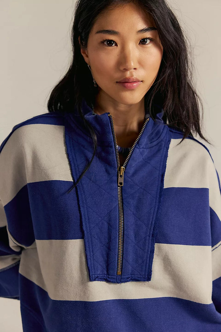 Free People We The Free Seaside Funnel Pullover Top