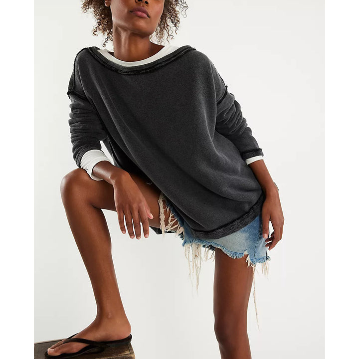 Free People Conrad Pullover Sweatshirt Top