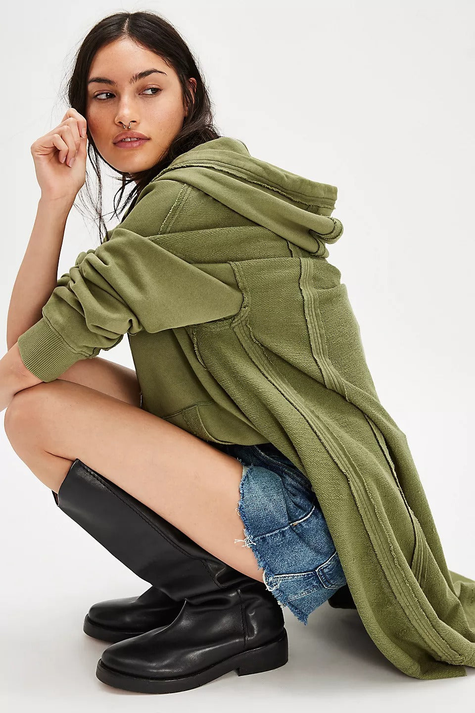 Free People North Sweatshirt Hoodie Tunic Top