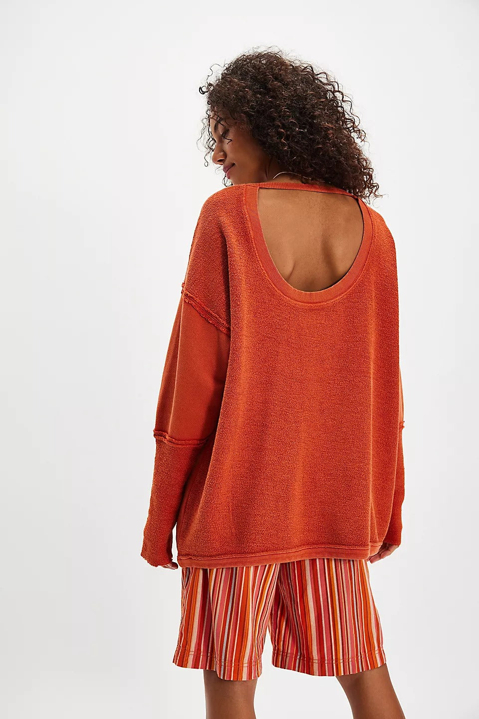 Free People Midnight Drift Pullover Sweatshirt Top