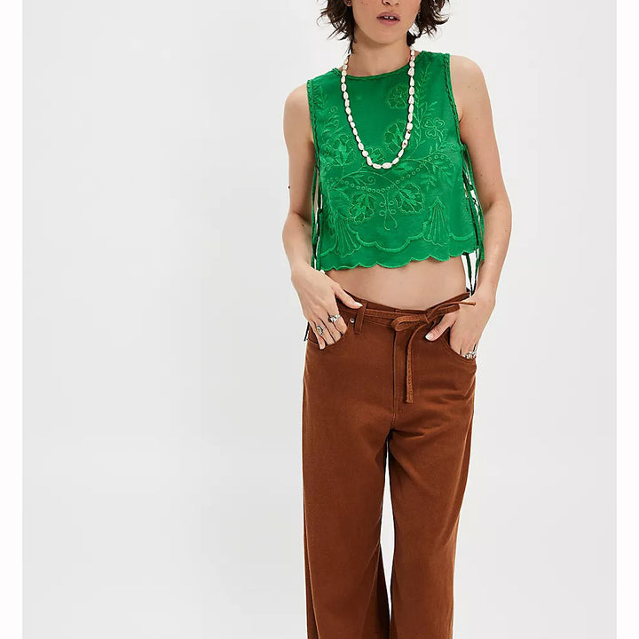 Free People Faded Gardens Tank Cropped Top