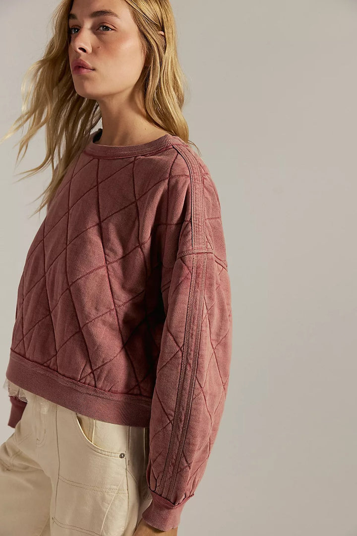 Free People We The Free Mirage Pullover Sweatshirt Top