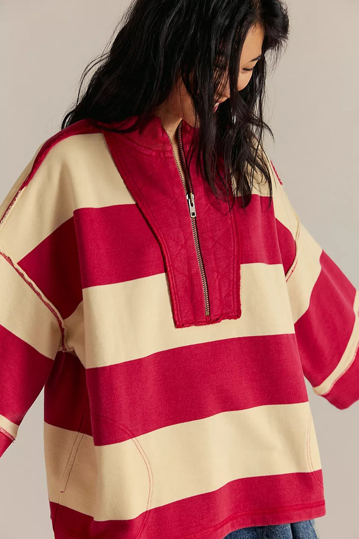 Free People We The Free Seaside Funnel Pullover Top