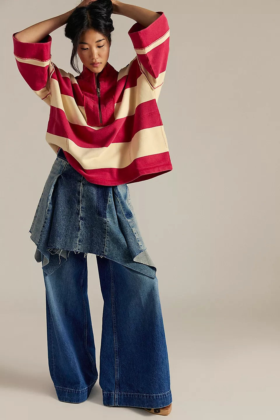 Free People We The Free Seaside Funnel Pullover Top