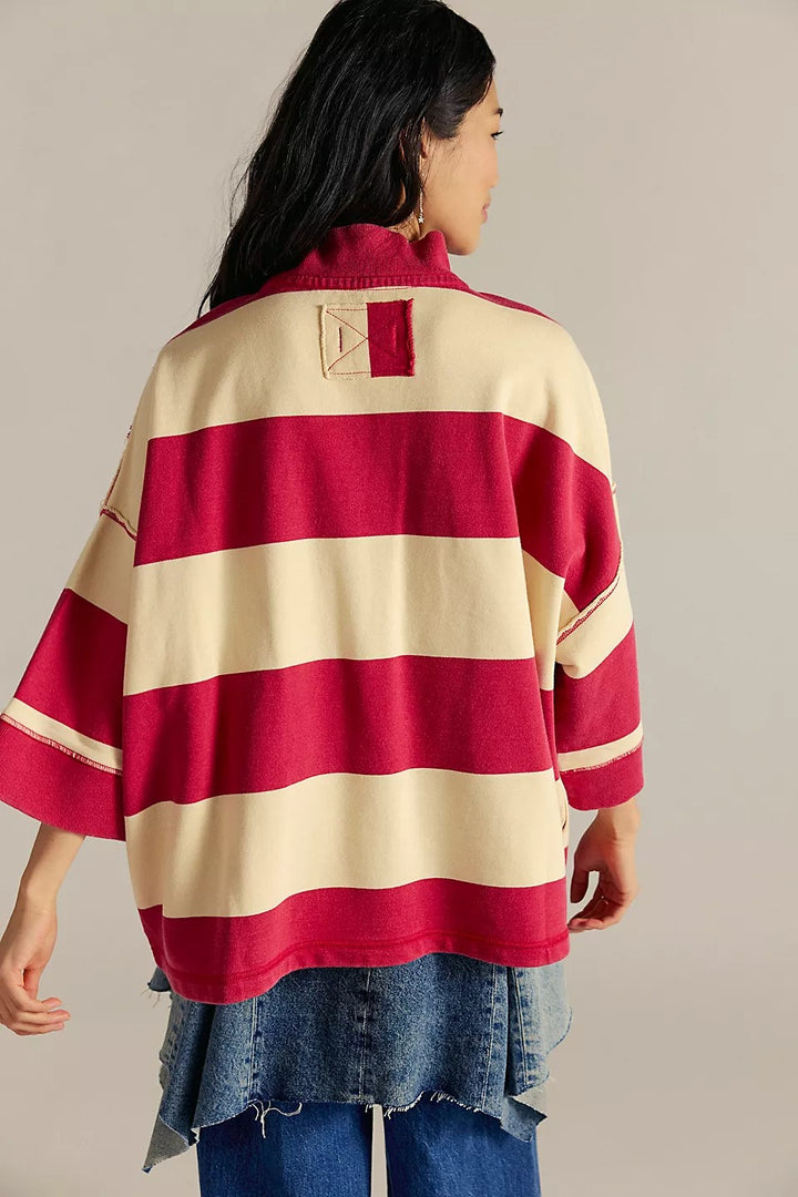 Free People We The Free Seaside Funnel Pullover Top