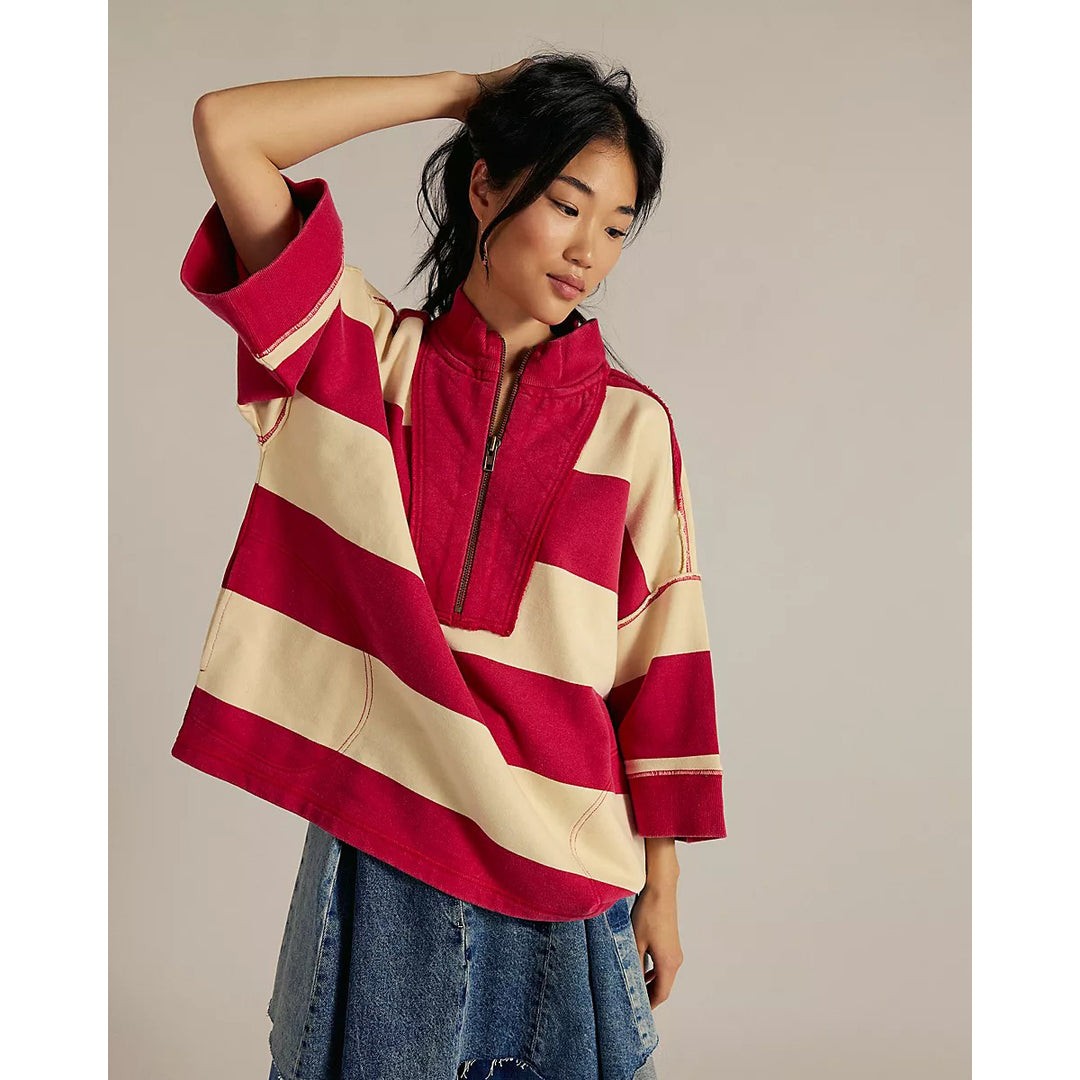 Free People We The Free Seaside Funnel Pullover Top