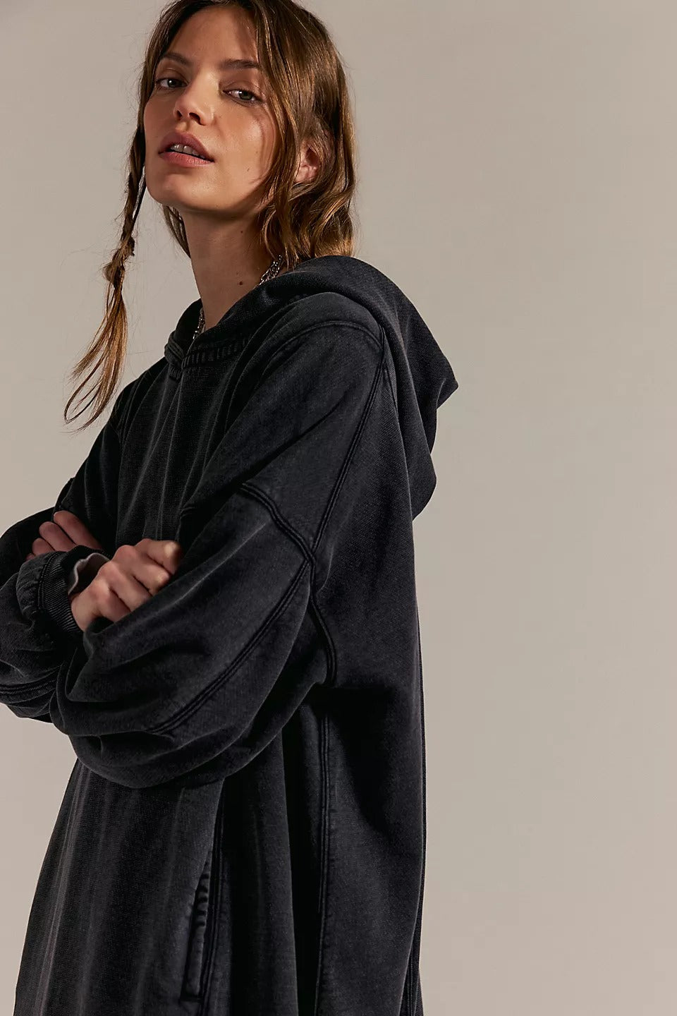 Free People We The Free Maxi Hoodie Sweatshirt Dress