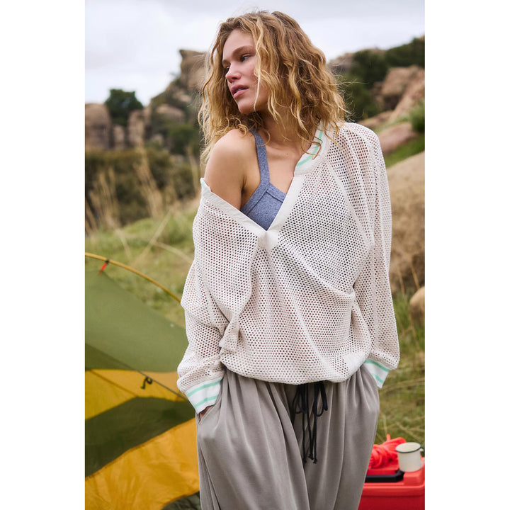 Free People FP Movement Tailgate Layer Blouse Top