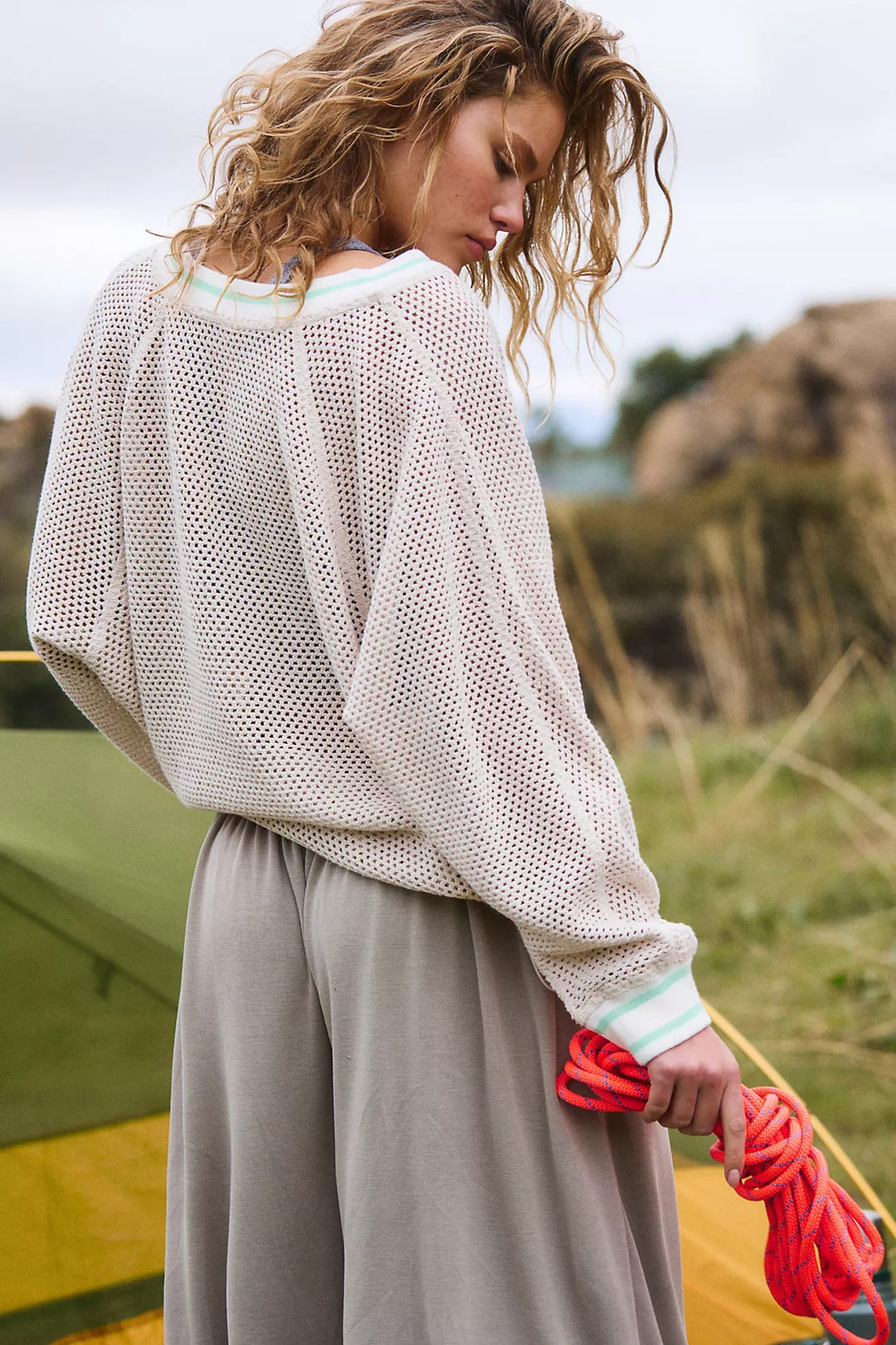 Free People FP Movement Tailgate Layer Blouse Top