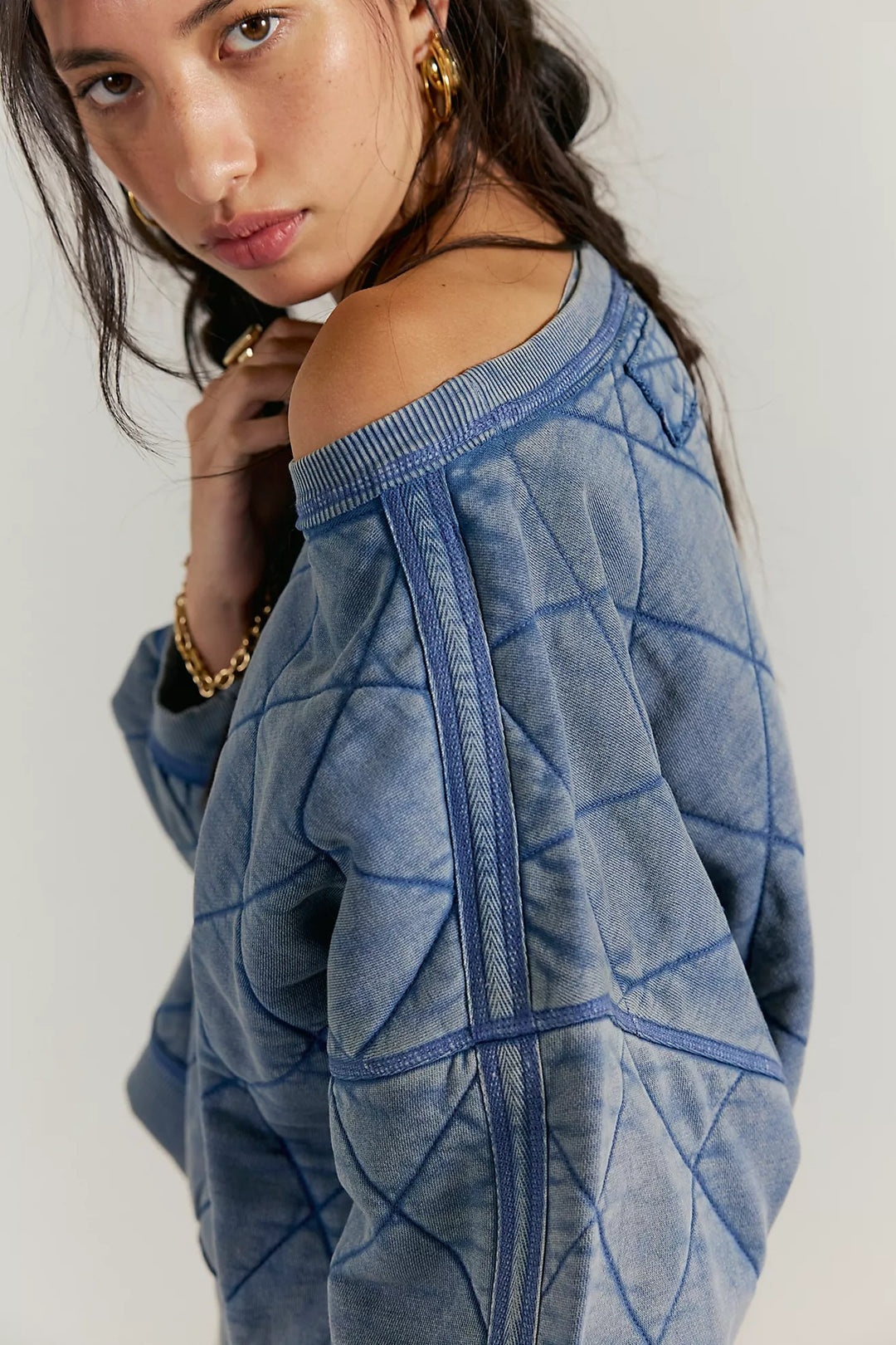 Free People We The Free Mirage Pullover Sweatshirt Top