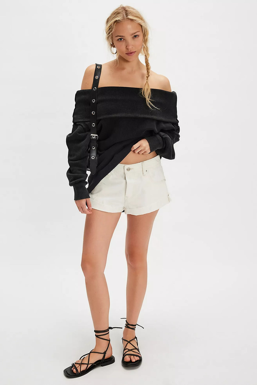 Free People Off Chill Sweatshirt Tunic Top