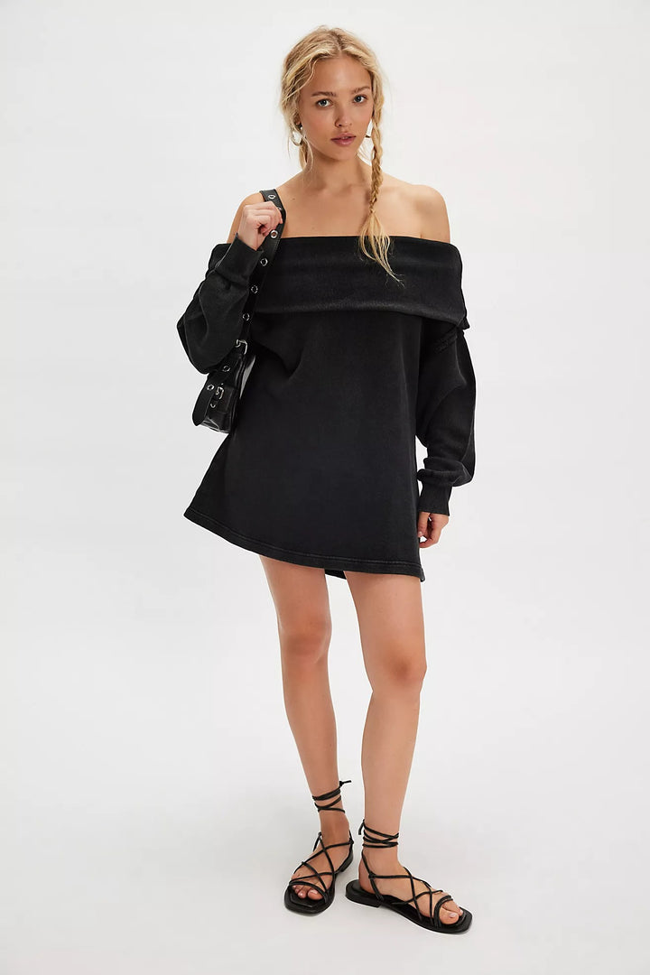 Free People Off Chill Sweatshirt Tunic Top