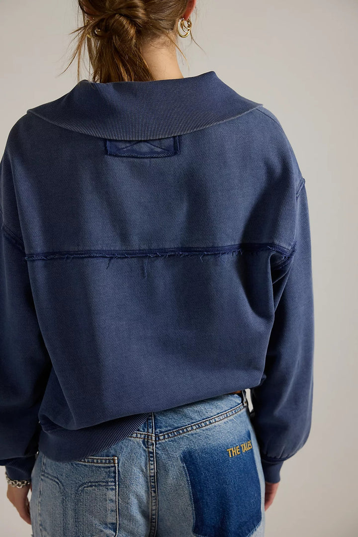 Free People We The Free Parker Half-Zip Pullover Sweatshirt