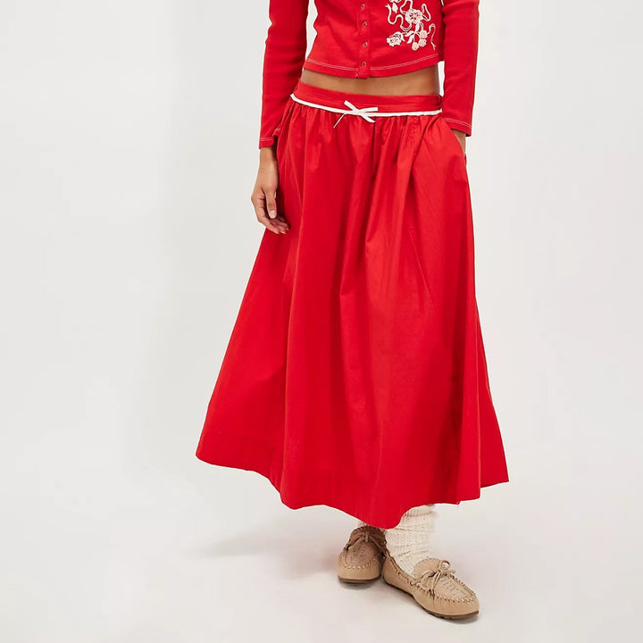 Free People Candy Cane Lane Women's Midi Skirt