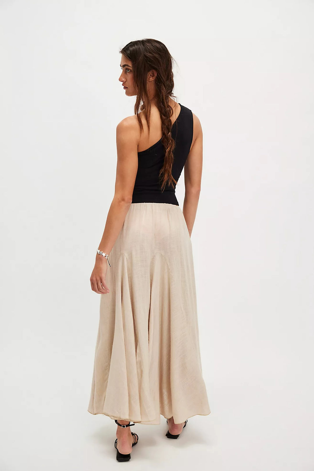 Free People Madras That Solid Linen Maxi Skirt