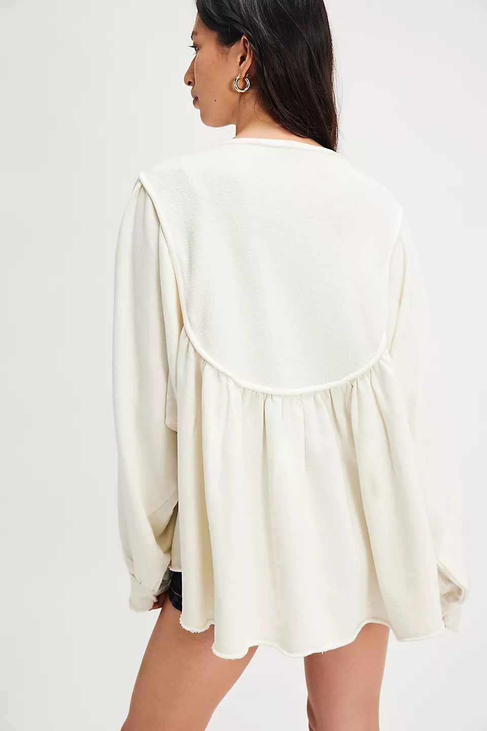 Free People About A Girl Pullover Sweatshirt Top